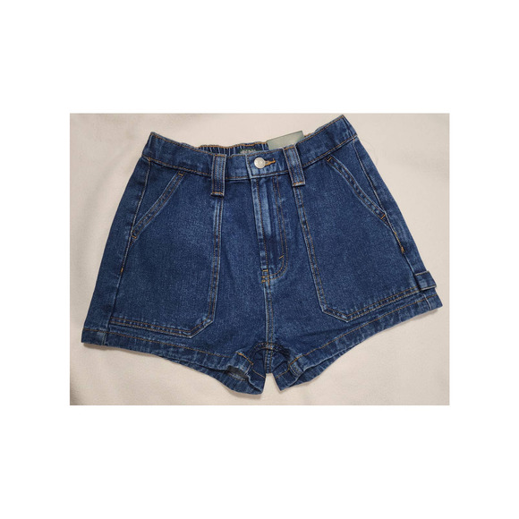 woman's jean shorts super high rise size 0 waist 24 wild fable - Picture 1 of 6